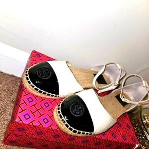 Tory Burch Color block ankle strap espadrille